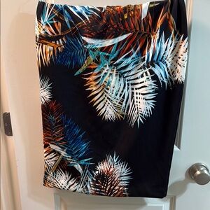 Worthington Tropical Print Skirt